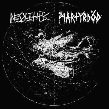 NEOLITHIC/MARTYRDOD "Split" 7" (DS) Brown Marble Vinyl